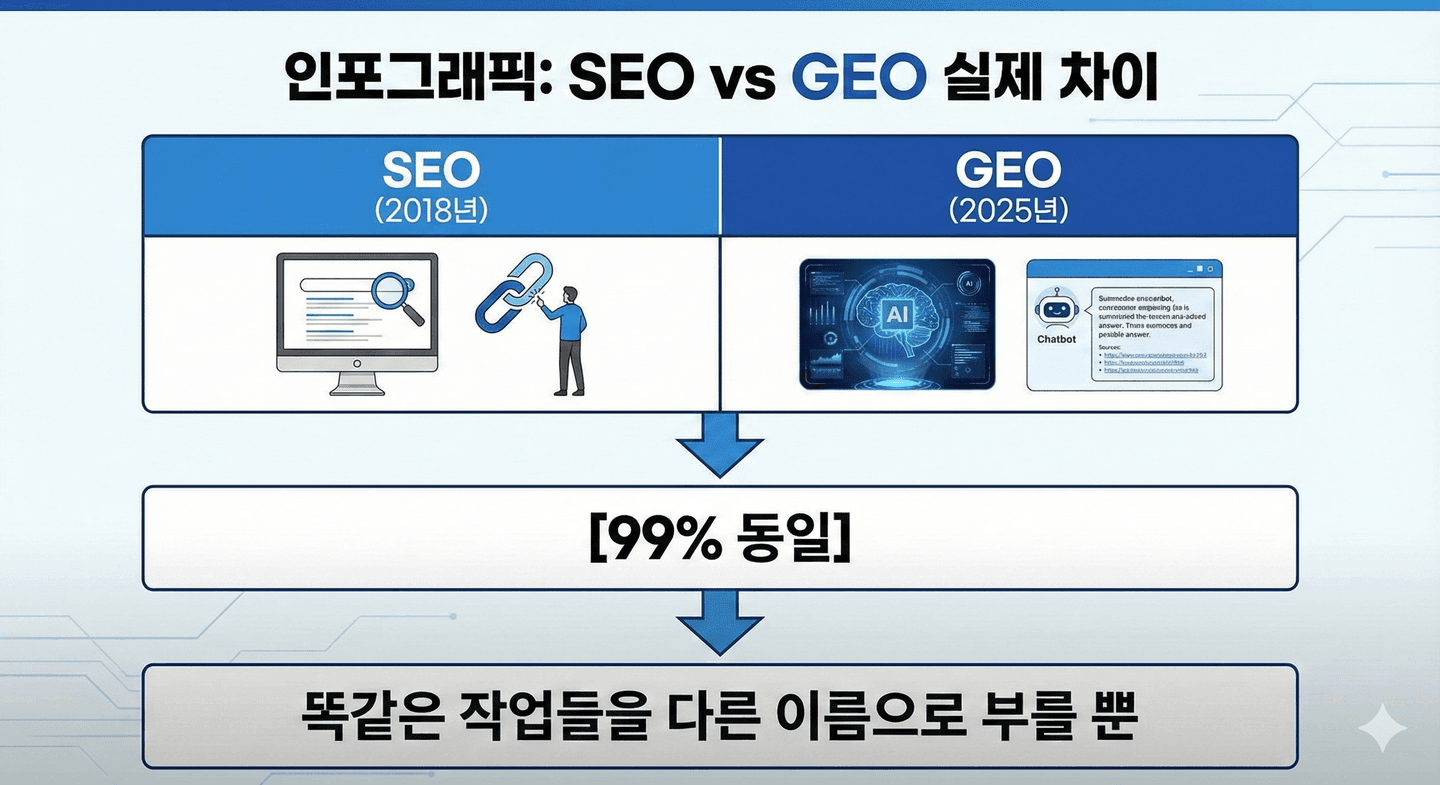 SEO vs GEO 실제 차이